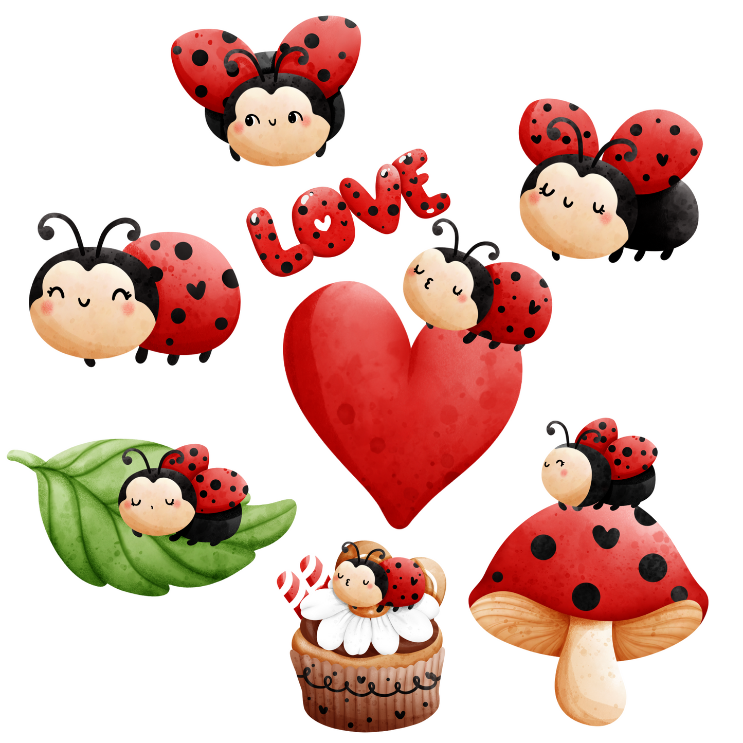 Textile Wall Sticker “Ladybirds”