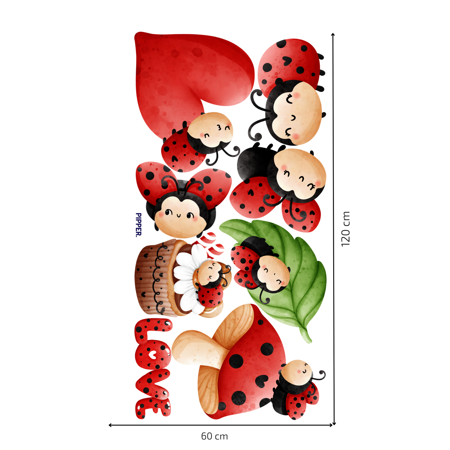 Textile Wall Sticker “Ladybirds”