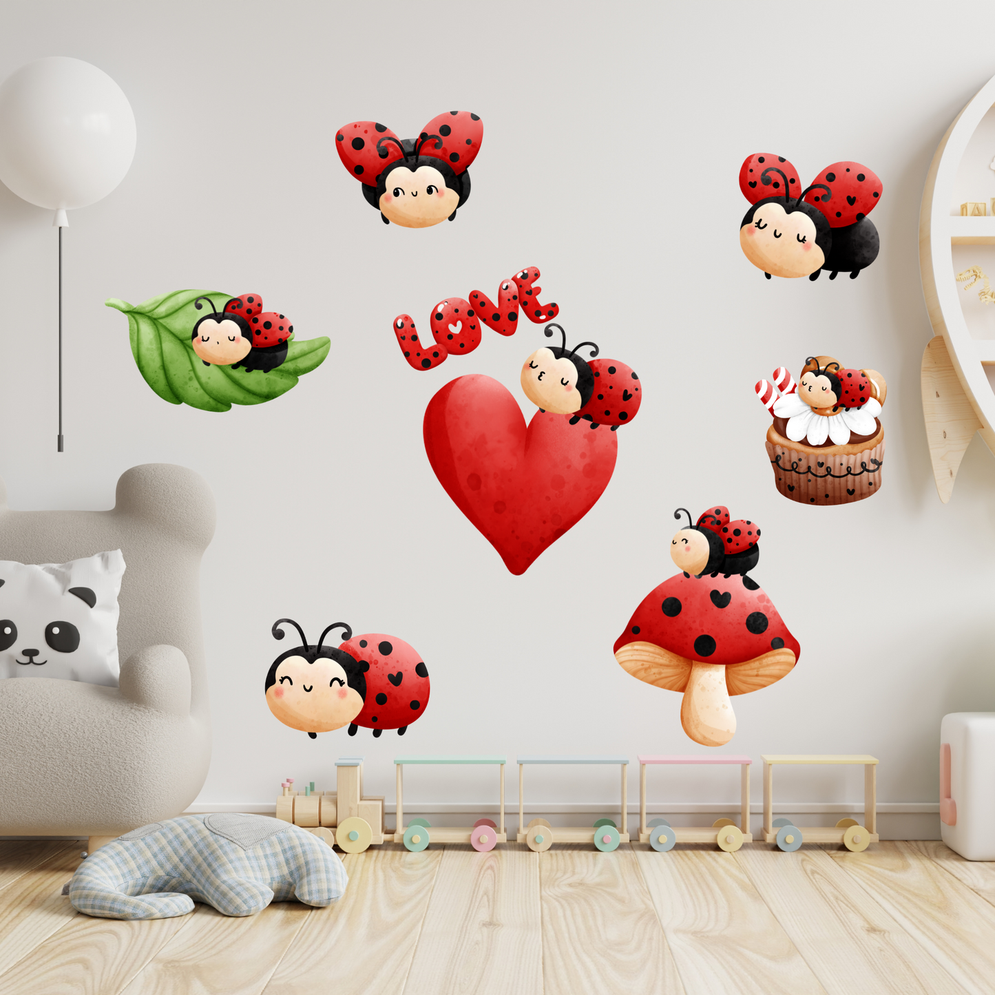 Textile Wall Sticker “Ladybirds”
