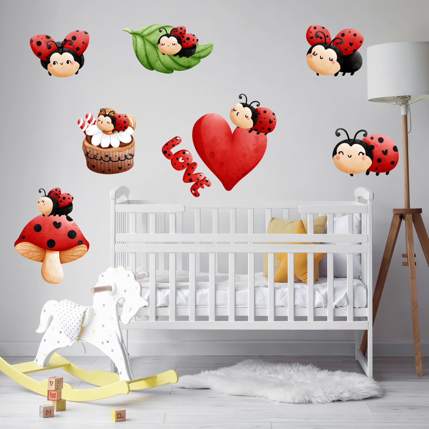 Textile Wall Sticker “Ladybirds”