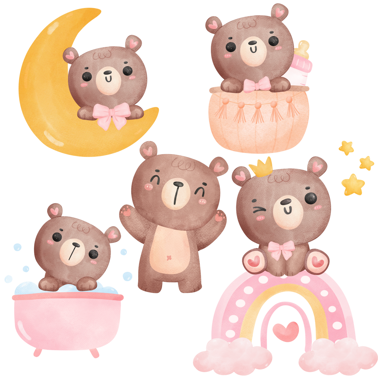 Textile Wall Sticker “Little bears”