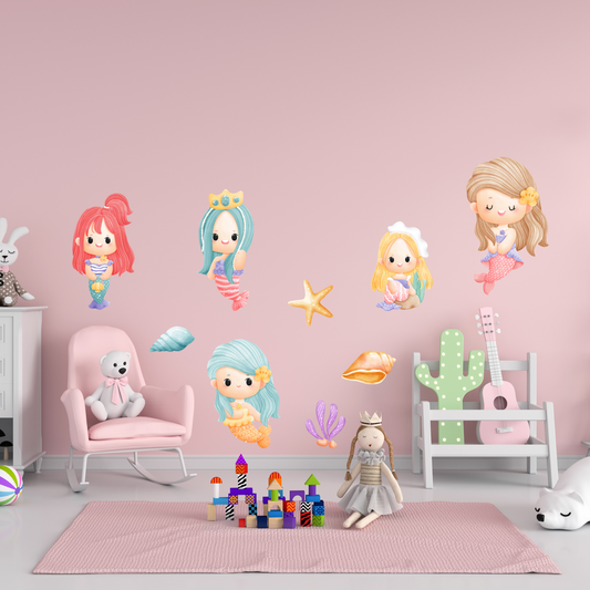 Textile Wall Sticker “Mermaids”