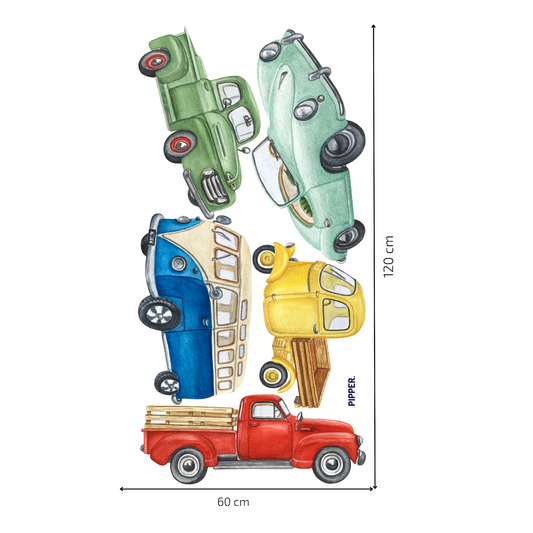 Textile Wall Sticker “Retro Cars”