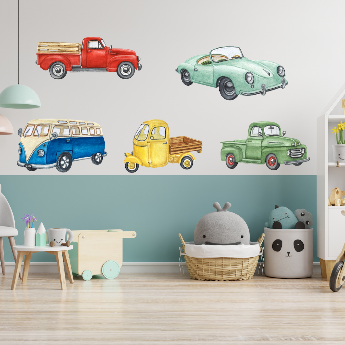 Textile Wall Sticker “Retro Cars”