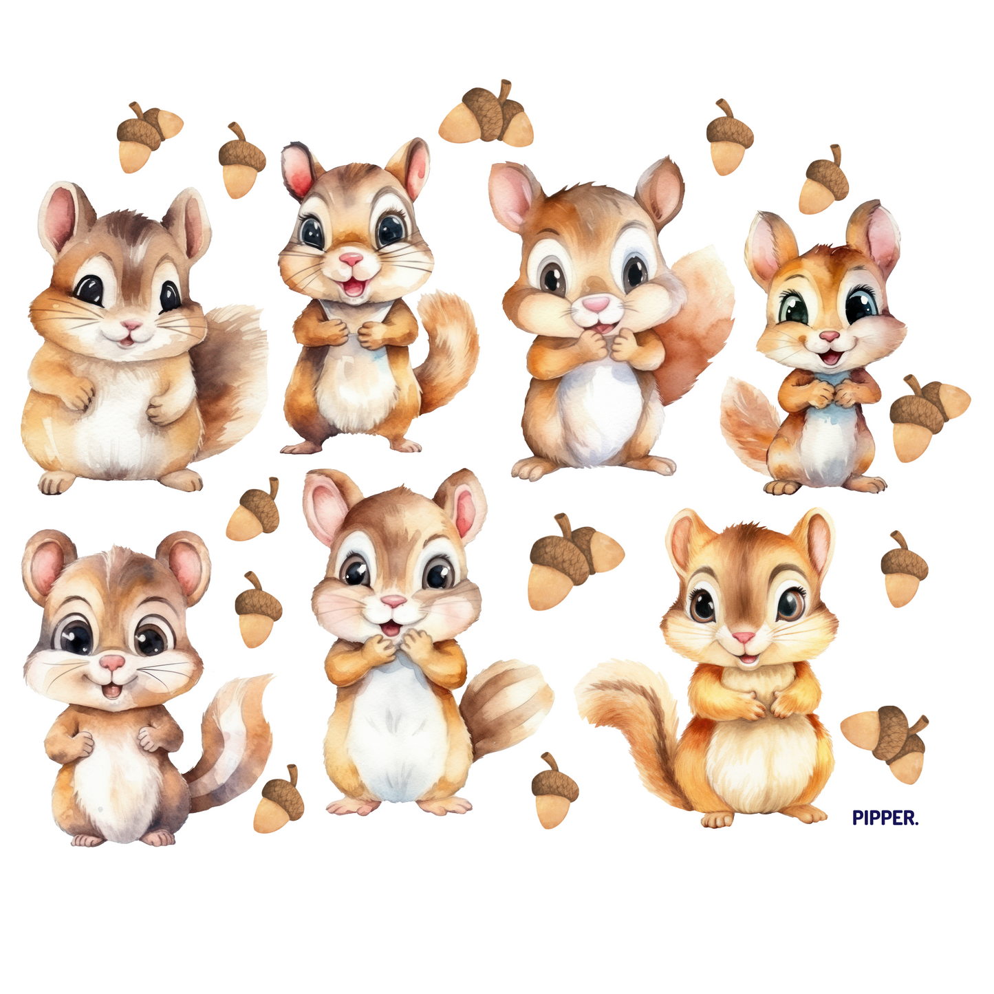 Textile Wall Sticker “Squirrels”