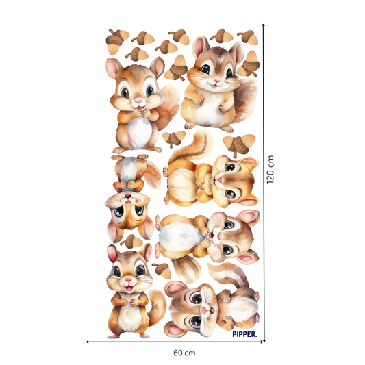 Textile Wall Sticker “Squirrels”