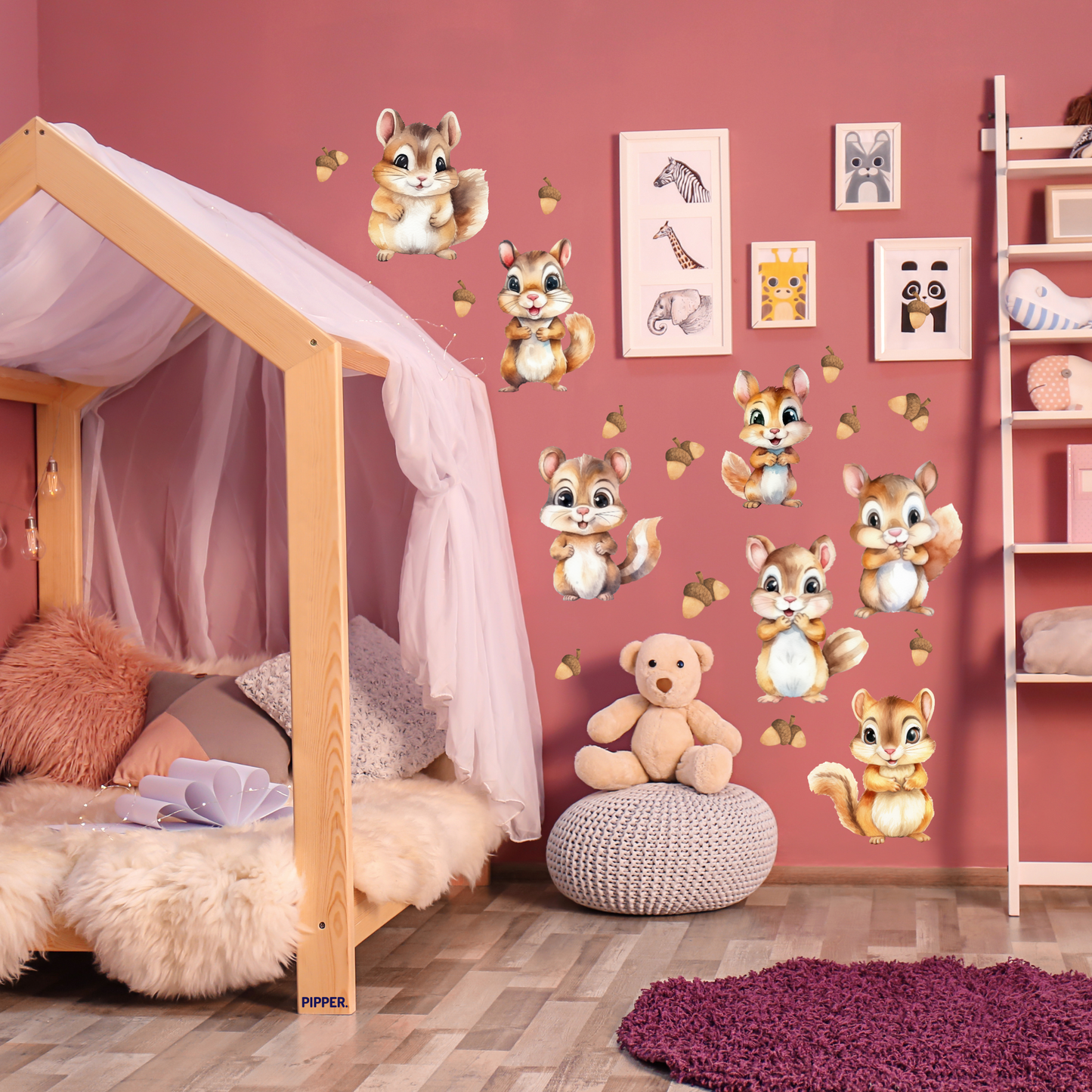 Textile Wall Sticker “Squirrels”