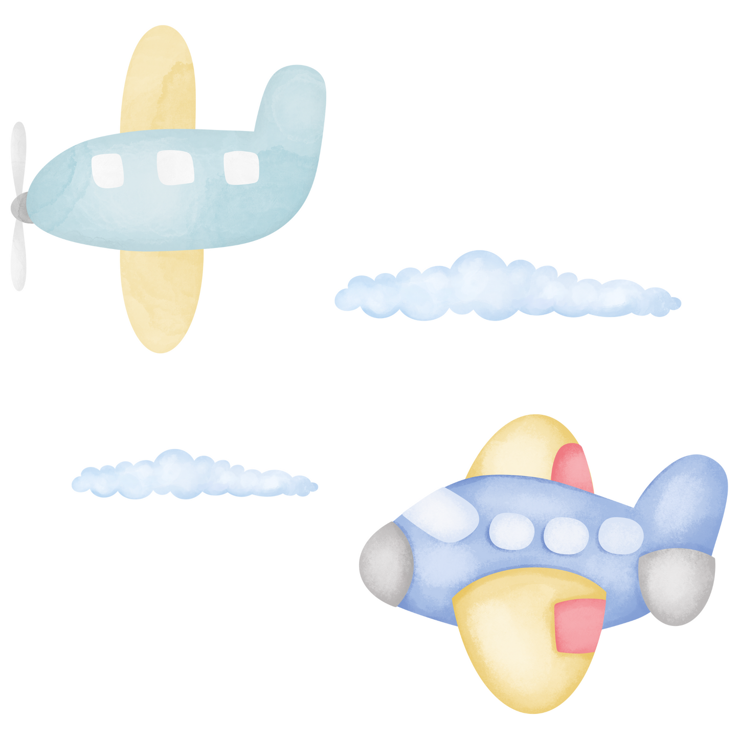 Textile Wall Sticker “Vehicles - Watercolor”