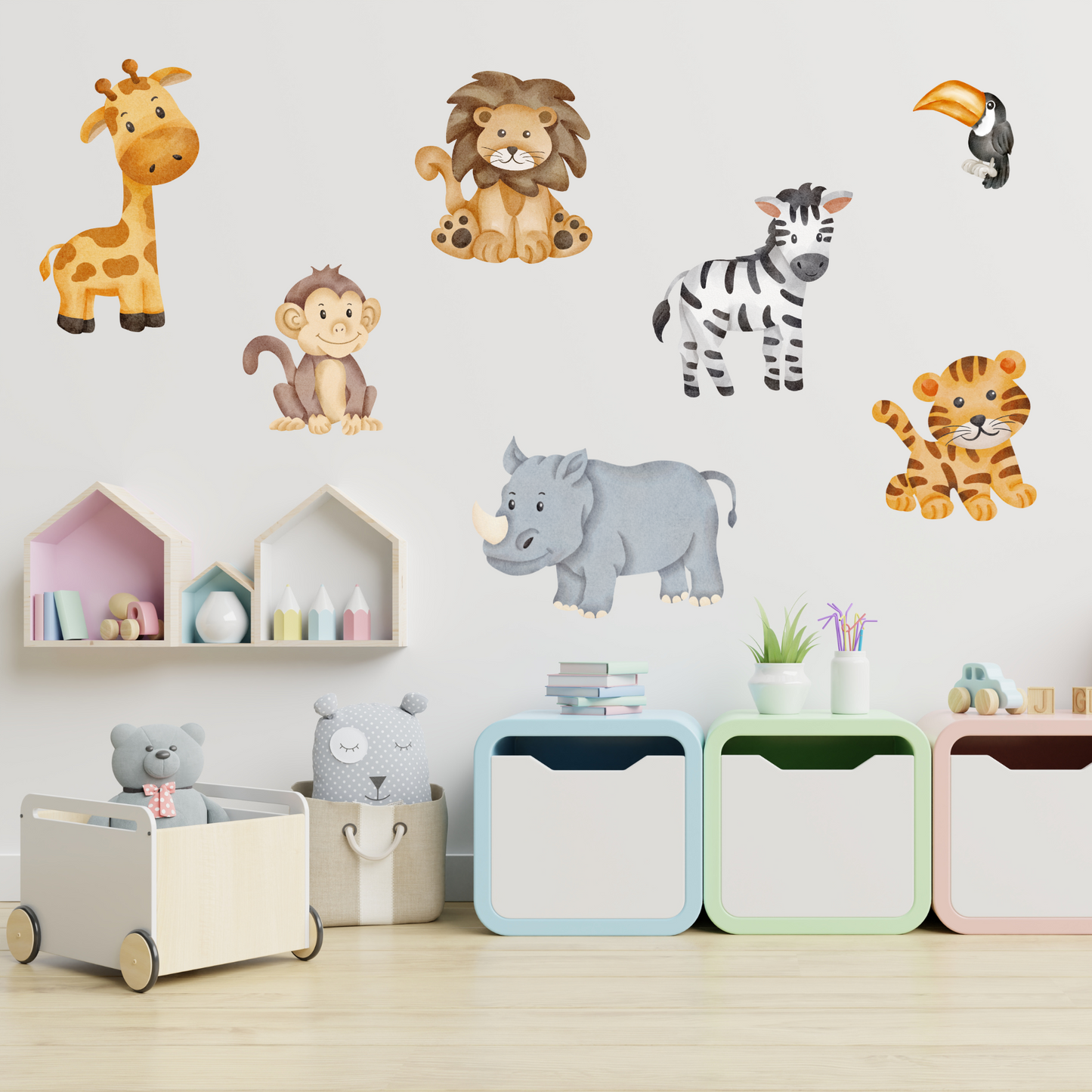 Textile Wall Sticker “ZOO Animals”