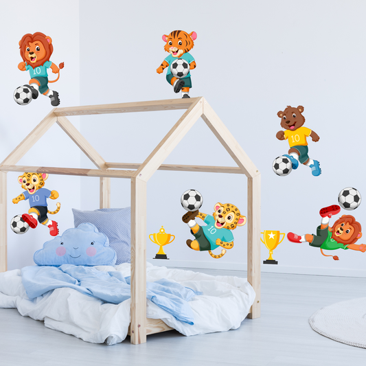 Textile Wall Sticker “Football Animals”