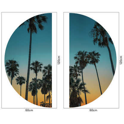 Round Wall Sticker – “Palm Trees 2"