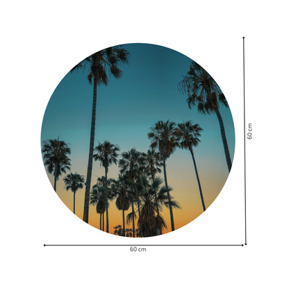 Round Wall Sticker – “Palm Trees 2"