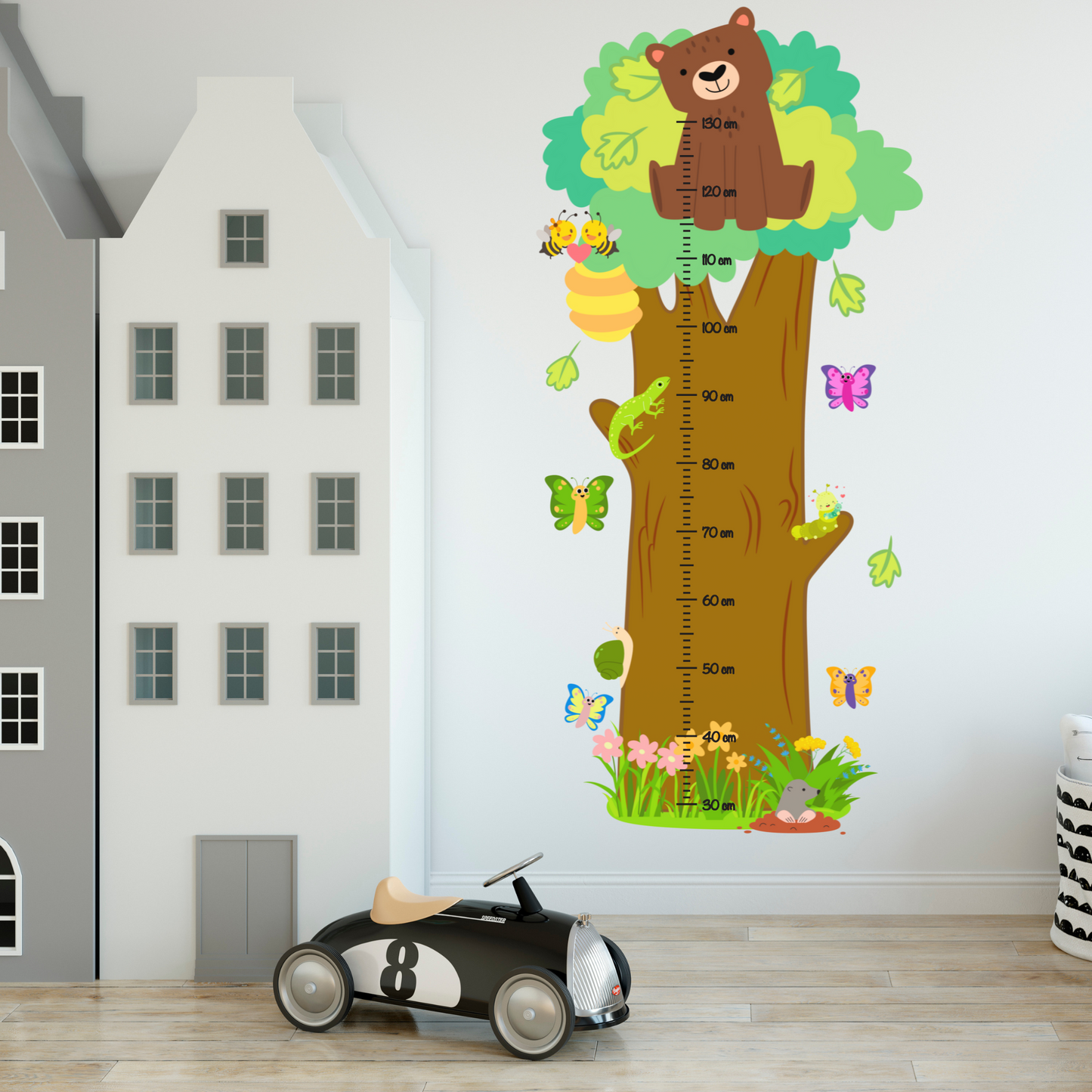 Children’s Measuring Textile Wall Sticker – Tree with Animals