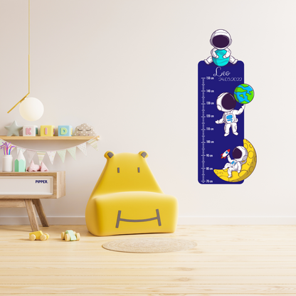 Children’s Measuring with Name Textile Wall Sticker – Astronauts