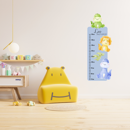 Children’s Measuring with Name Textile Wall Sticker – Dinosaurs 2