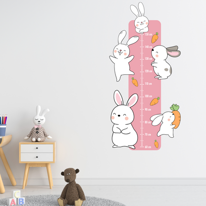 Children’s Measuring Textile Wall Sticker – Bunnies