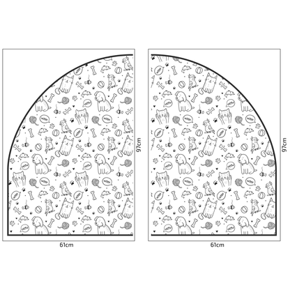 Protective Textile Wall Sticker – Arch – Animals