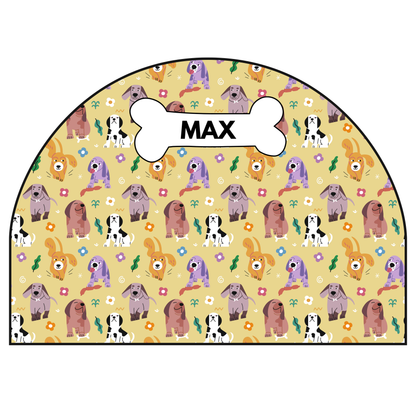 Protective Textile Wall Sticker – Arch – Colorful Dogs