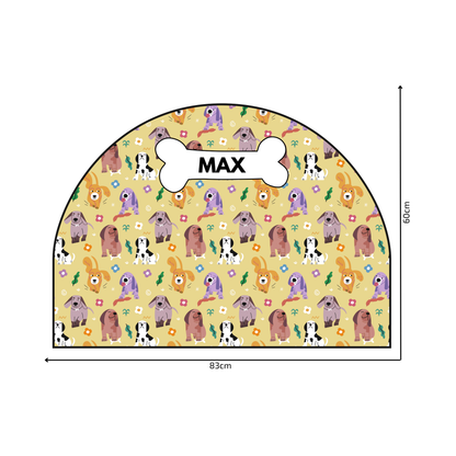 Protective Textile Wall Sticker – Arch – Colorful Dogs