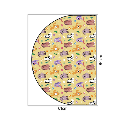 Protective Textile Wall Sticker – Arch – Colorful Dogs