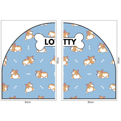 Protective Textile Wall Sticker – Arch – Corgi