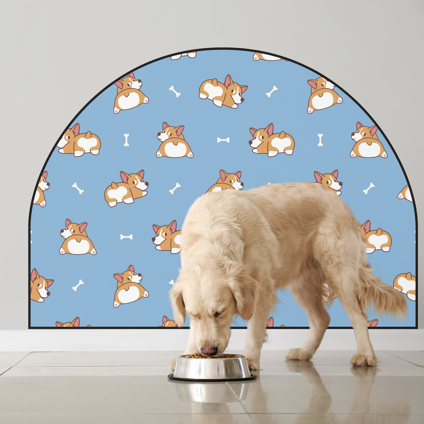 Protective Textile Wall Sticker – Arch – Corgi