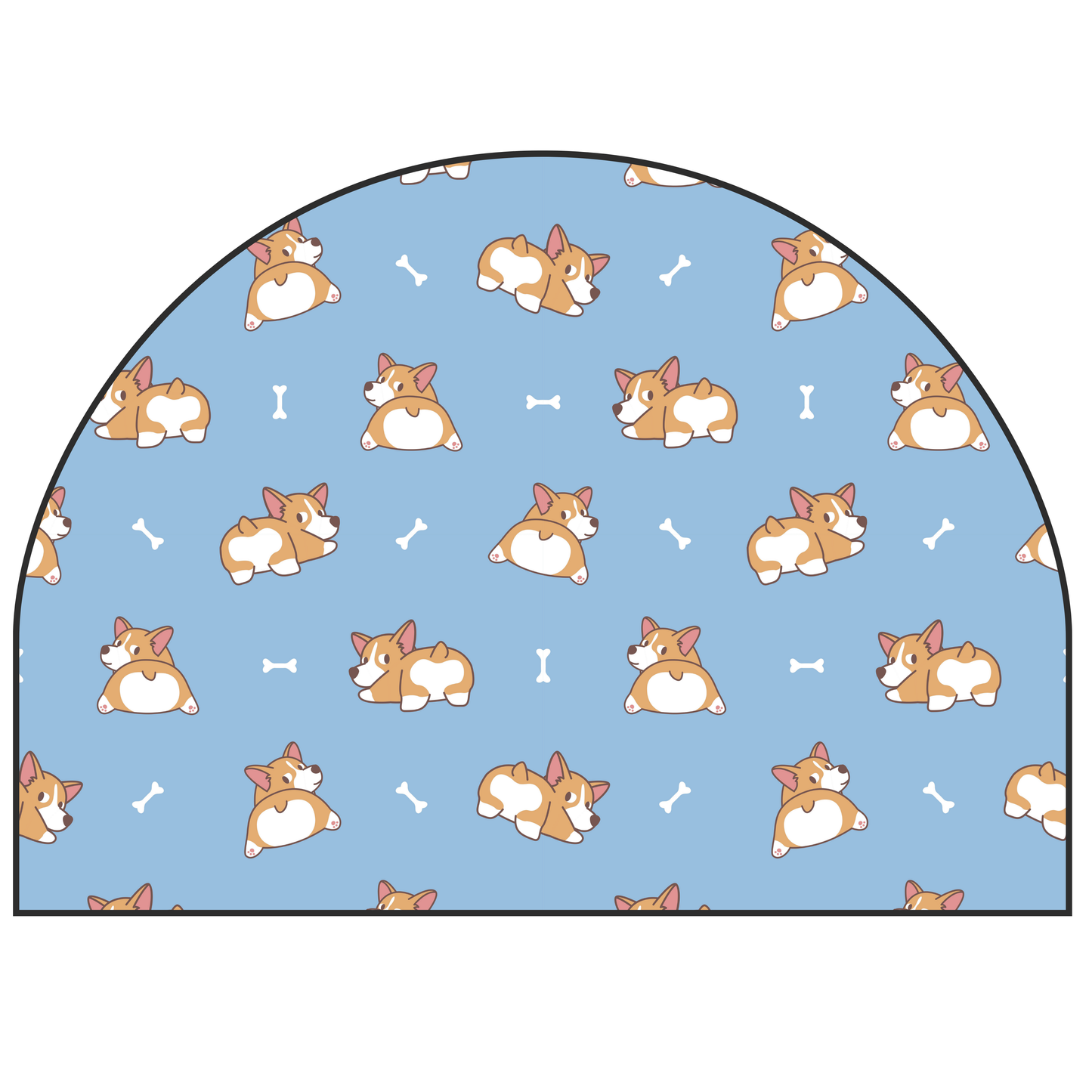 Protective Textile Wall Sticker – Arch – Corgi