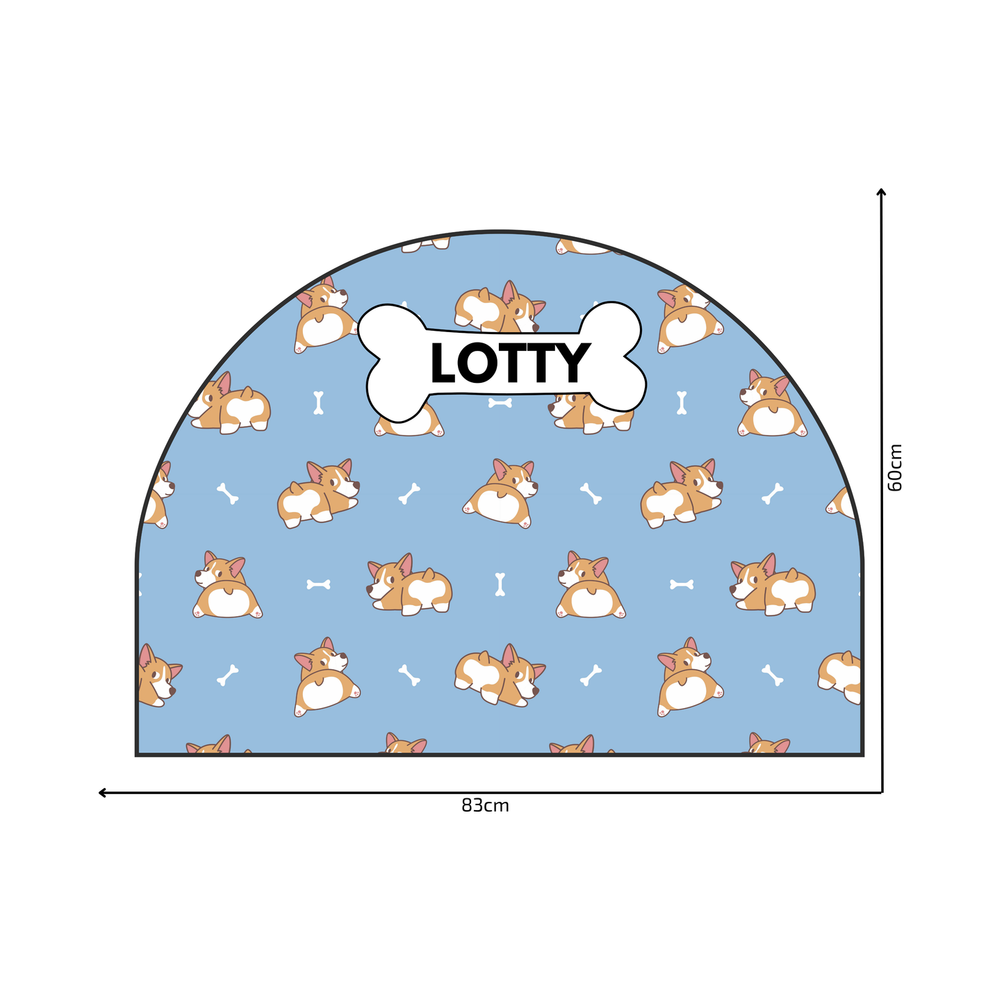 Protective Textile Wall Sticker – Arch – Corgi