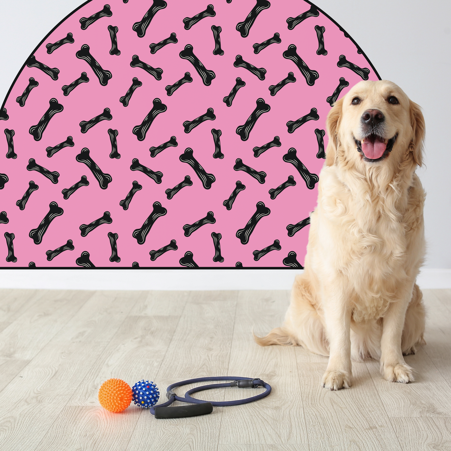 Protective Textile Wall Sticker – Arch – Dog Bones