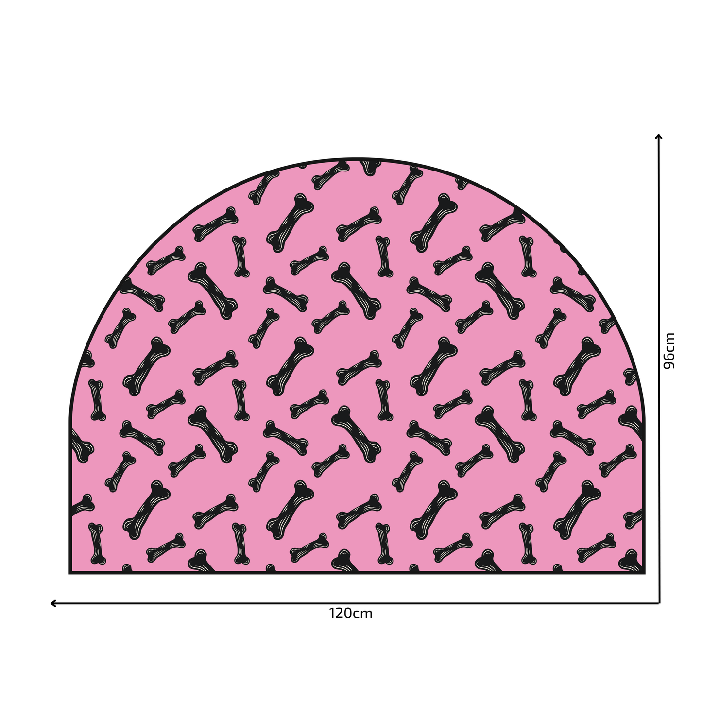 Protective Textile Wall Sticker – Arch – Dog Bones