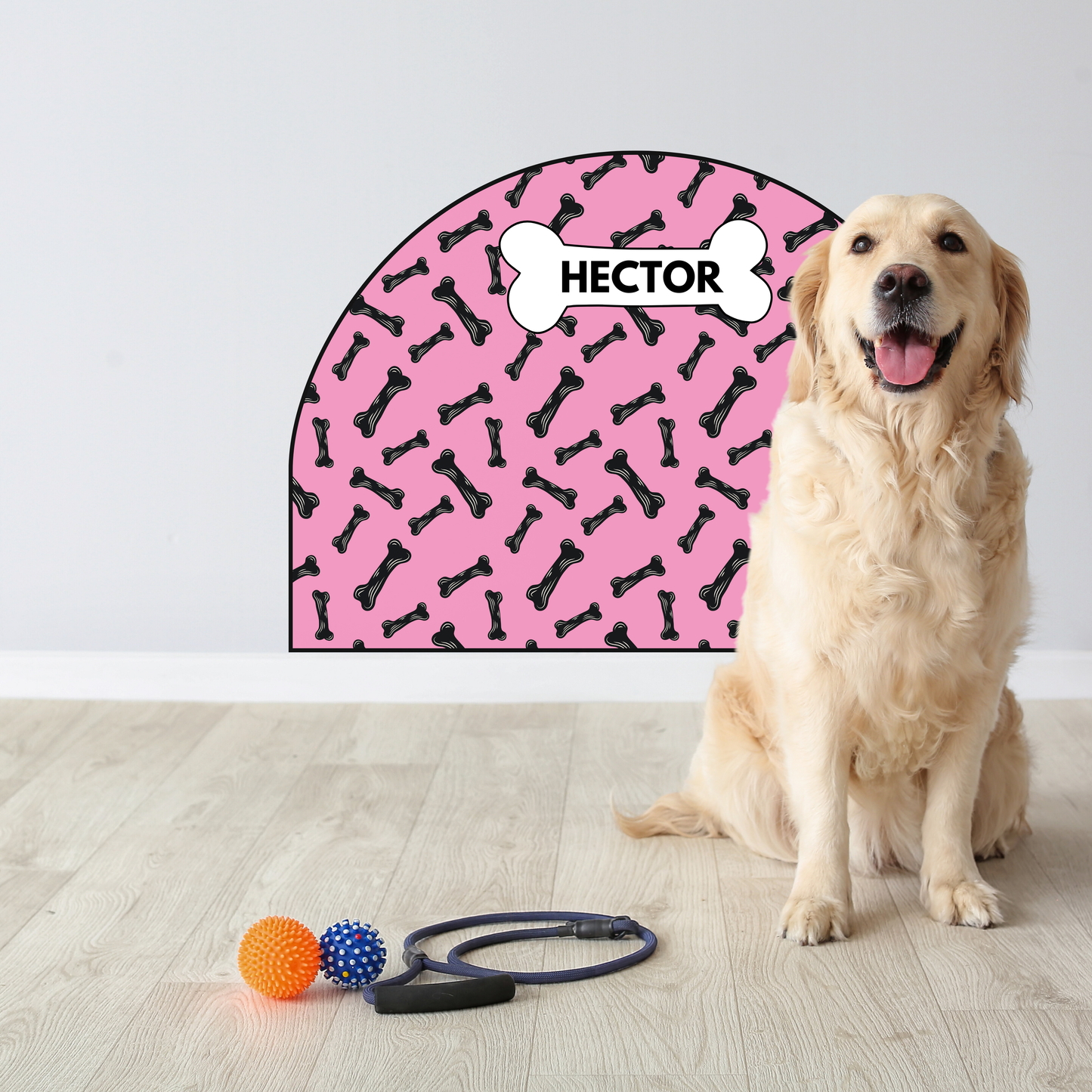 Protective Textile Wall Sticker – Arch – Dog Bones