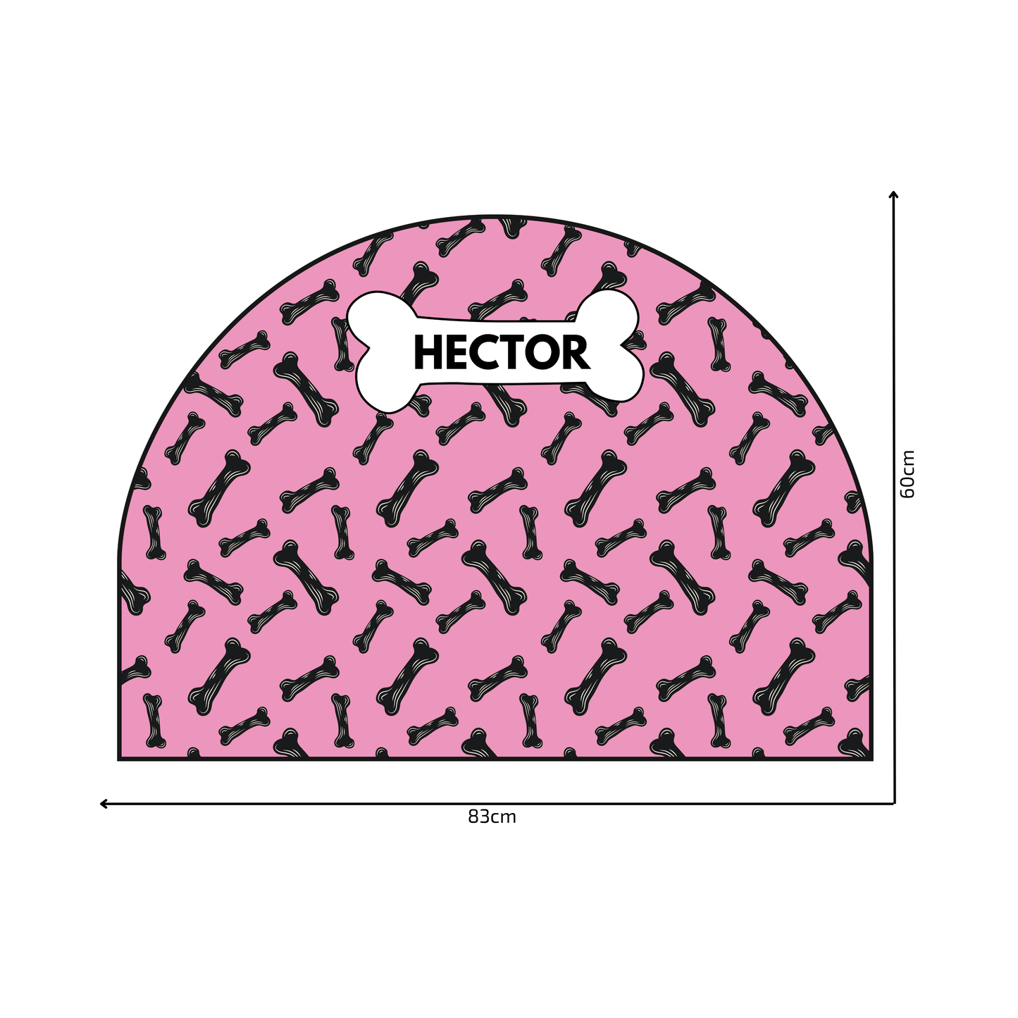 Protective Textile Wall Sticker – Arch – Dog Bones