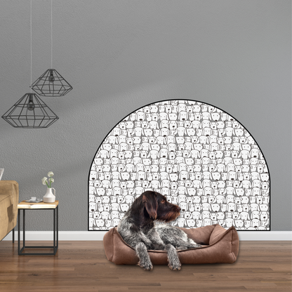 Protective Textile Wall Sticker – Arch – Dogs