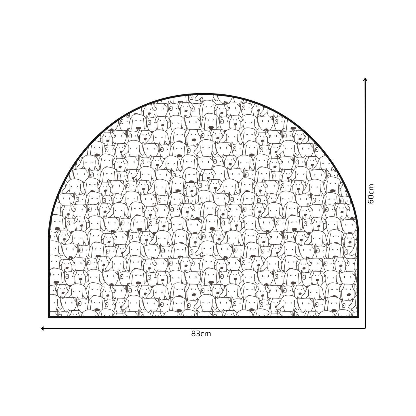 Protective Textile Wall Sticker – Arch – Dogs