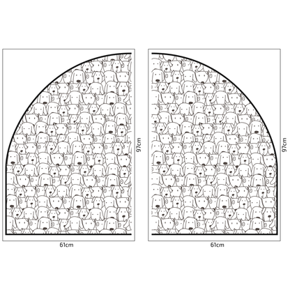 Protective Textile Wall Sticker – Arch – Dogs