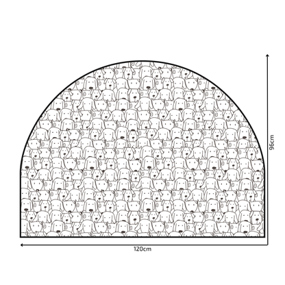 Protective Textile Wall Sticker – Arch – Dogs