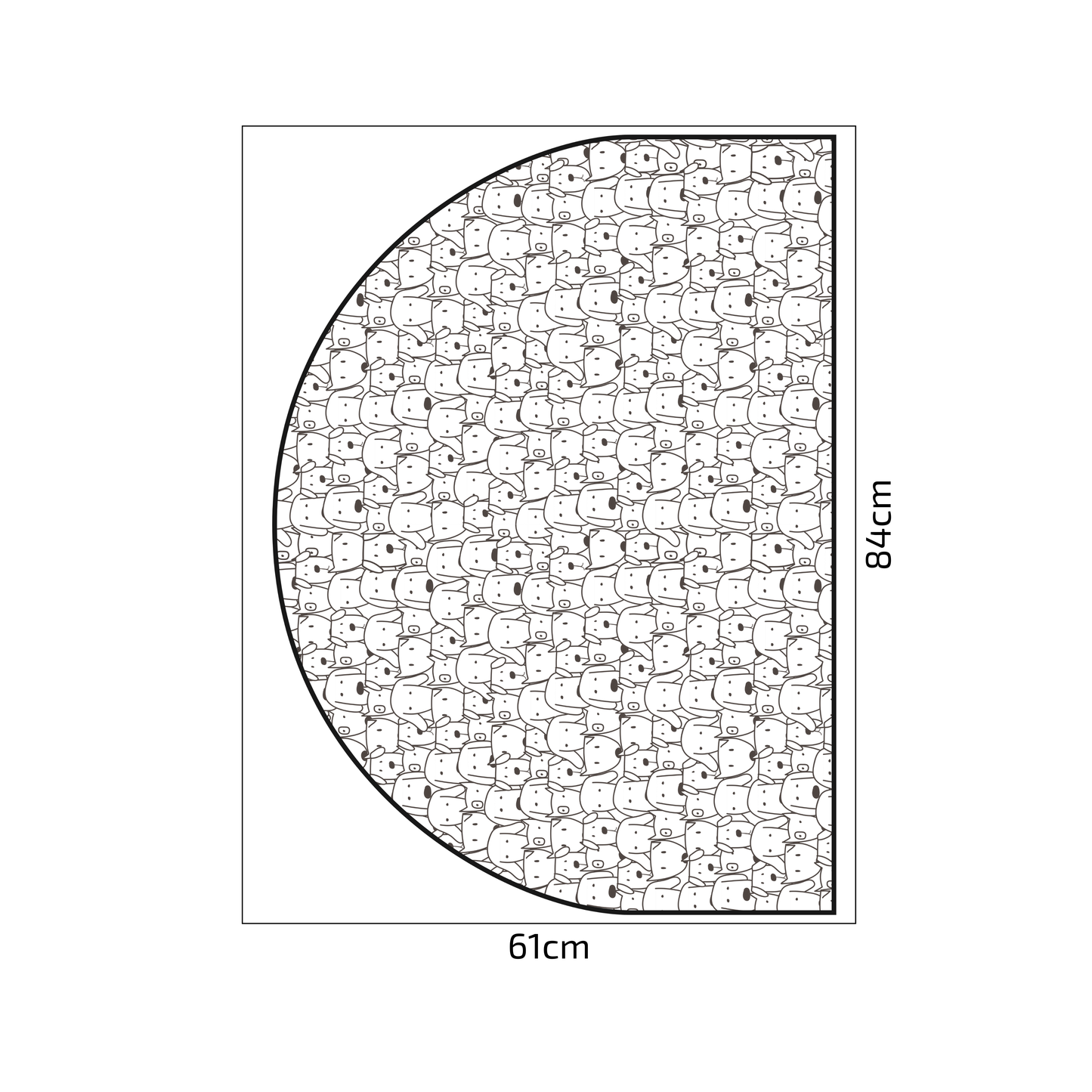 Protective Textile Wall Sticker – Arch – Dogs