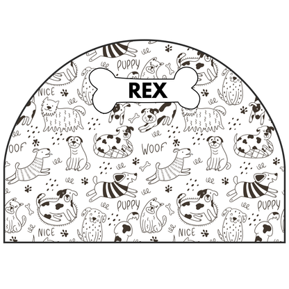 Protective Textile Wall Sticker – Arch – Happy Dogs