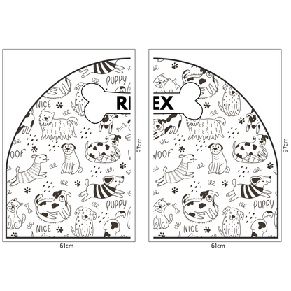 Protective Textile Wall Sticker – Arch – Happy Dogs