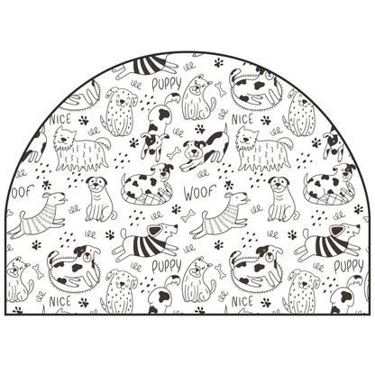 Protective Textile Wall Sticker – Arch – Happy Dogs