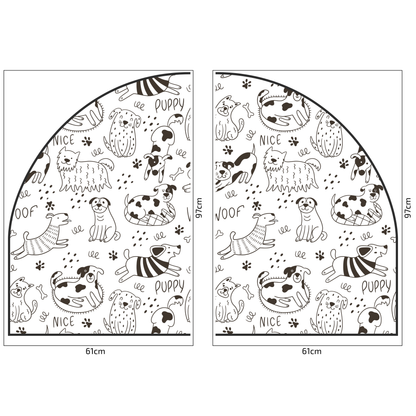 Protective Textile Wall Sticker – Arch – Happy Dogs