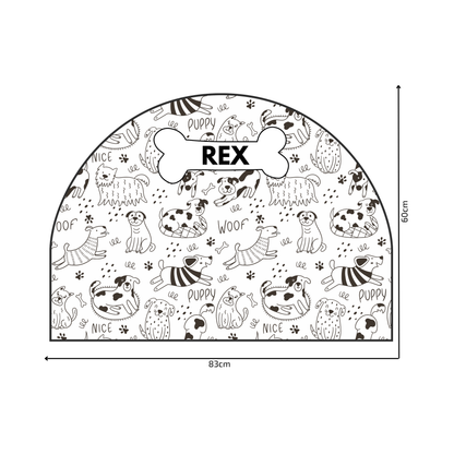 Protective Textile Wall Sticker – Arch – Happy Dogs