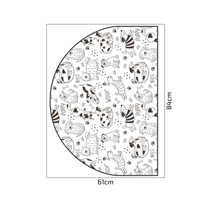 Protective Textile Wall Sticker – Arch – Happy Dogs