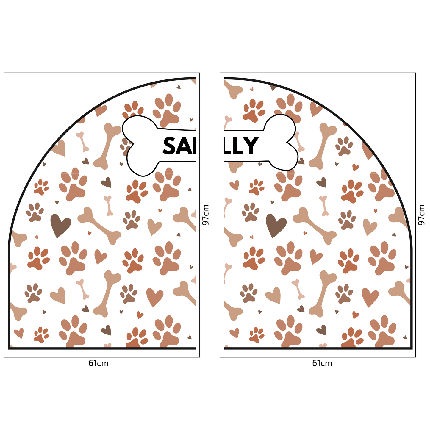 Protective Textile Wall Sticker – Arch – Paws