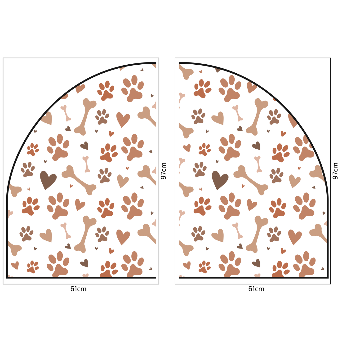 Protective Textile Wall Sticker – Arch – Paws