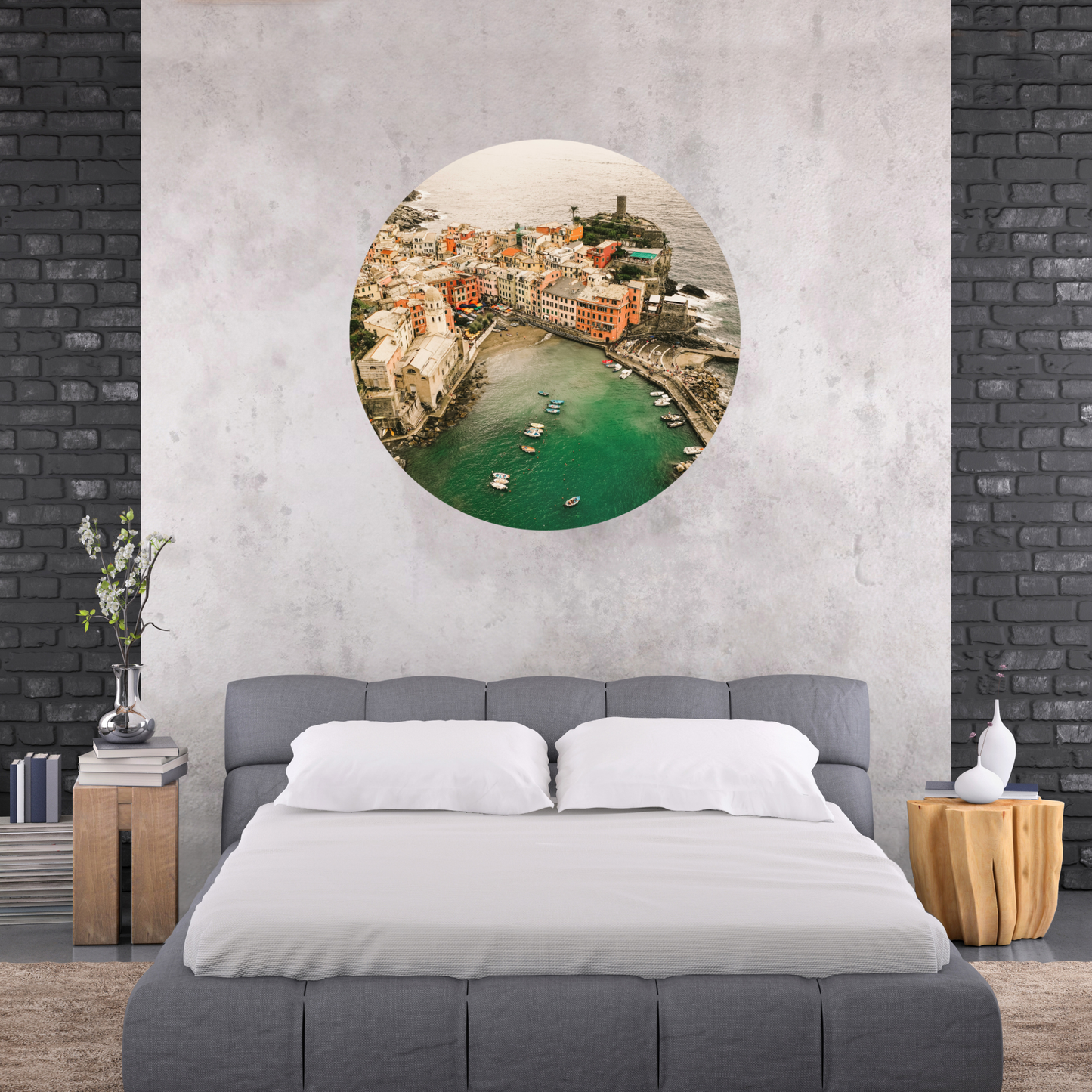 Round Wall Sticker – “Cinque Terre - Italy"
