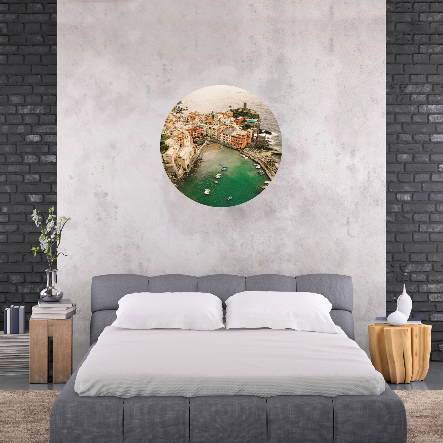 Round Wall Sticker – “Cinque Terre - Italy"