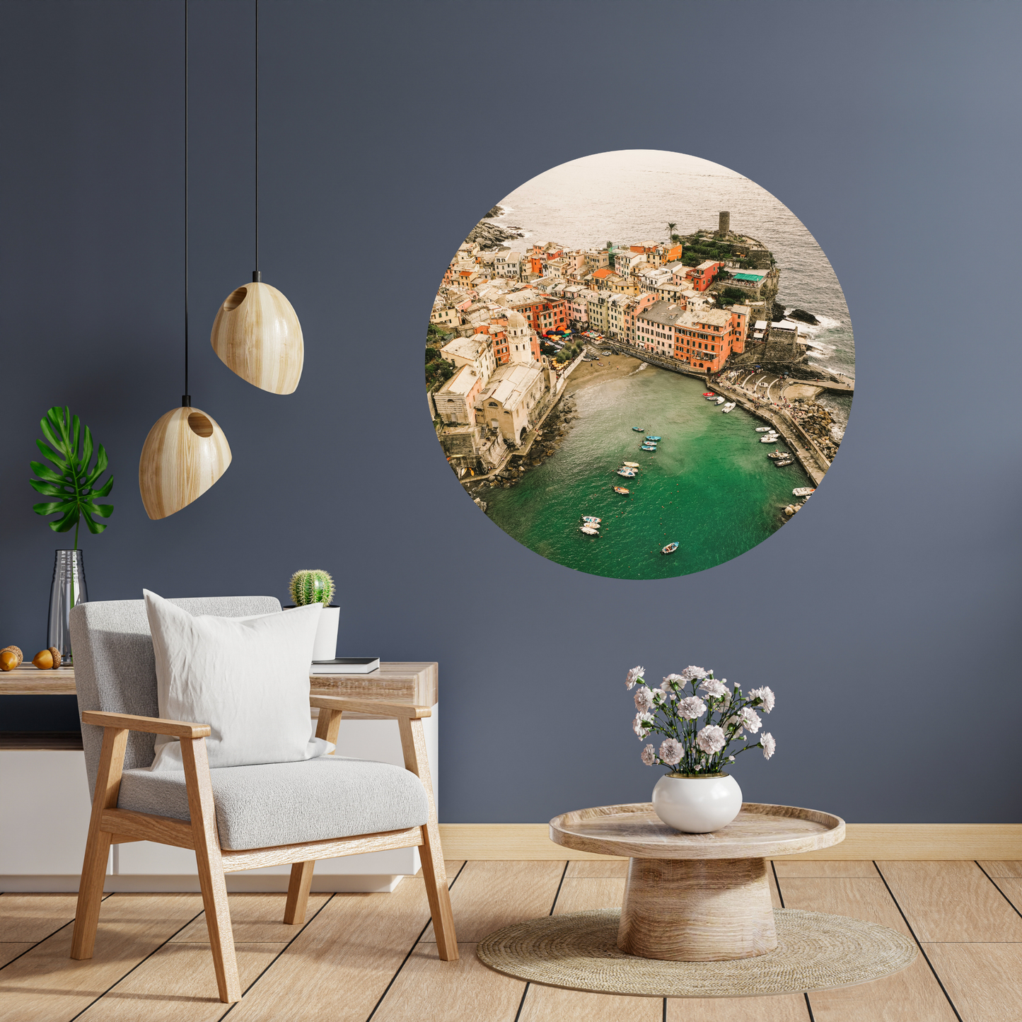 Round Wall Sticker – “Cinque Terre - Italy"