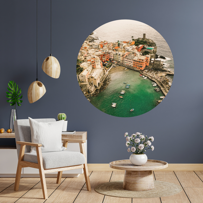 Round Wall Sticker – “Cinque Terre - Italy"