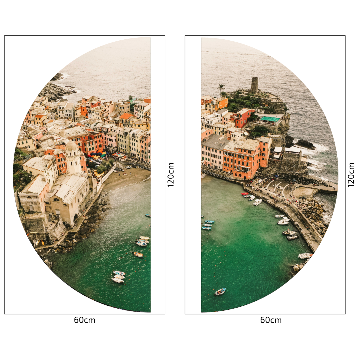 Round Wall Sticker – “Cinque Terre - Italy"